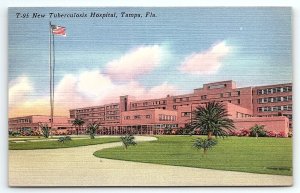 1950s TAMPA FLORIDA NEW TUBERCULOSIS HOSPITAL UNPOSTED LINEN POSTCARD P2723