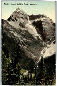 Mt. Sir Donald, Selkirks, Rocky Mountains British Columbia Vintage Postcard D68