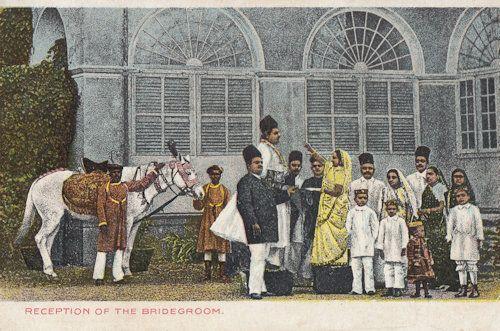 India Wedding Reception Of The Bridegroom Old Postcard