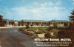 Harrisonburg Virginia 1961 Postcard Willow Bank Motel 