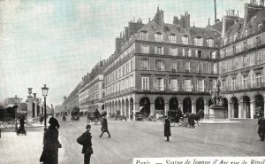 Vintage Postcard 1910's Statue of Joan of Arc Rue de Rivoli Paris France FR