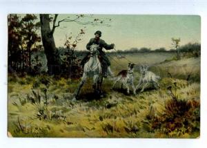 225189 RUSSIA Kivshenko hunting w/ dogs greyhound EGSiS #36