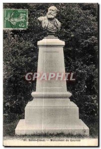 Postcard Old Saint Cloud Monument Gounod