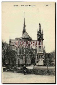 Old Postcard Notre Dame Paris The apse