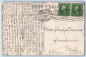 St. Andrews Washington WA Postcard Christmas Greetings Lake River 1919 Vintage