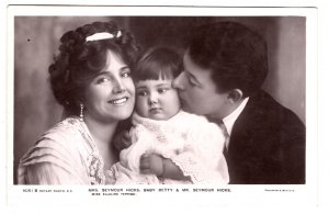 Real Photo, Mrs, Mr Seymour Hicks, Baby Betty, Actors