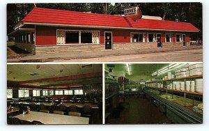 SYLVAN BEACH, NY New York ~  EDDIE'S RESTAURANT c1950s Roadside Postcard