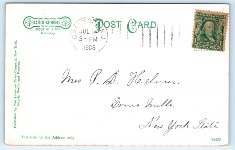 Cranford NJ Riverside Drive Postcard New Jersey