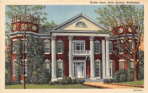 J9/ Holly Springs Mississippi Postcard Linen Walter Place Building  223