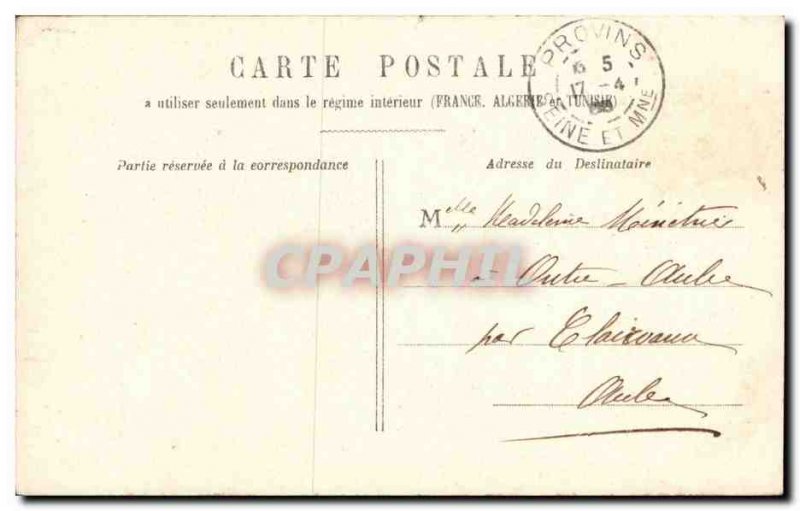 Postcard Old Man with duster Humor