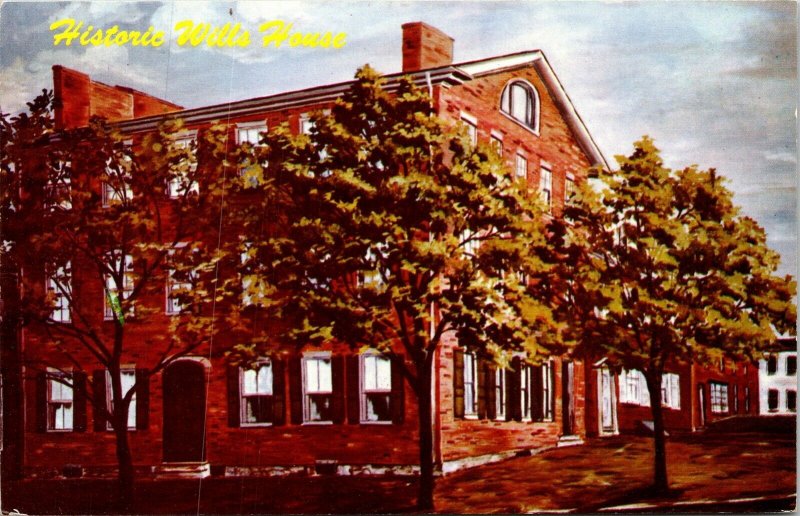 Historic Judge David Wills House Gettysburg PA Pennsylvania Postcard VTG UNP  