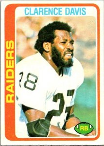 1978 Topps Football Card Clarence Davis Oakland Raiders sk7398