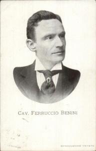 Italian Actor Cav. Ferruccio Benini c1900 Postcard