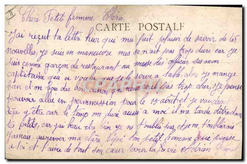 Old Postcard Army Camp Valdahon 75 battery