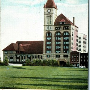 1907 UDB Chicago, Ill Illinois Central Depot Litho Photo Postcard IC Railway A35