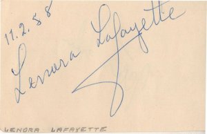 Lenora Lafayette Joao Gibin 2x Brazil USA Old Opera Autograph s