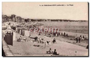 Old Postcard La Baule Sea Loire Inf The Beach