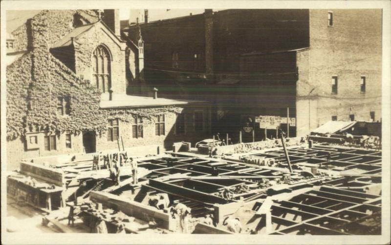 Hartford CT Building Construction c1910 Real Photo Postcard