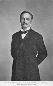 Washington DC ME Church Pastor Rev FM Bristol Portrait Vintage Postcard AA110639