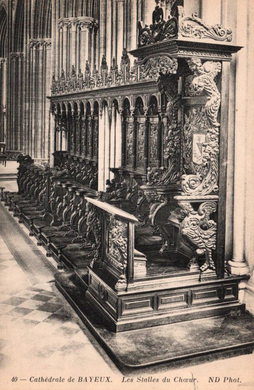 Les Stalles du Choeue,Cathedrale de Bayeux,France BIN