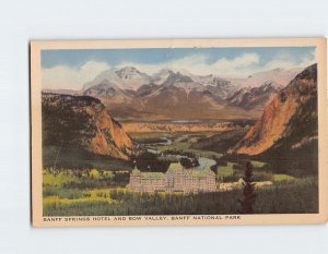 Postcard Banff Springs Hotel & Bow Valley Banff National Park Canada