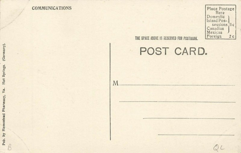 West Hill VA Hot Springs Panoramic View Postcard 