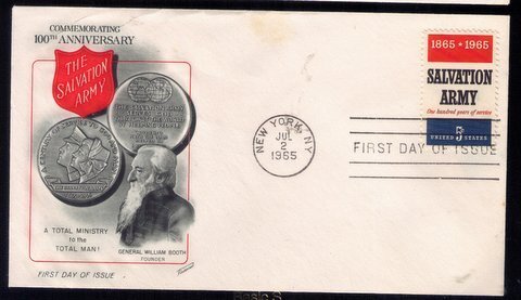 1965 US Sc #1267 FDC Salvation Army IssueGreat Condition.Jul 2,19...