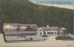 Postcard New Riverside Hotel Gatlinburg TN Great Smoky Mountains Ntl Park