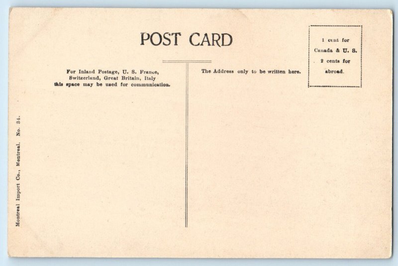 Quebec City Quebec Canada Postcard Narrow Cap Street Resident Scene c1910