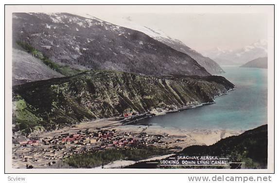 RP, Looking Down Lynn Canal, Skagway, Alaska, 1920-1940s