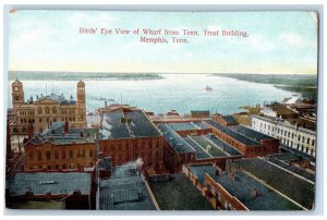 Bird's Eye View Of Wharf From Tennessee Trust Building Memphis TN Postcard