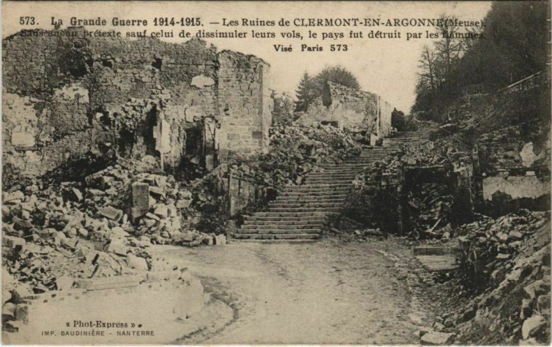 CPA CLERMONT-en-ARGONNE Les Ruines (119409)