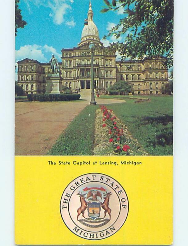 Unused Pre-1980 STATE CAPITOL Lansing Michigan MI hn4393