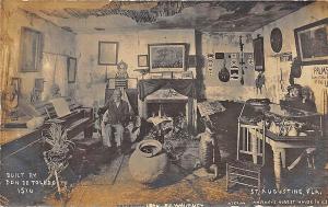 St Augustine FL Don DeToledo's 1516 House Interior RPPC Postcard