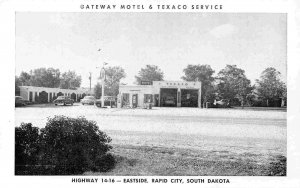 Gateway Motel Texaco Gas Station Highway 14 16 Rapid City South Dakota postcard