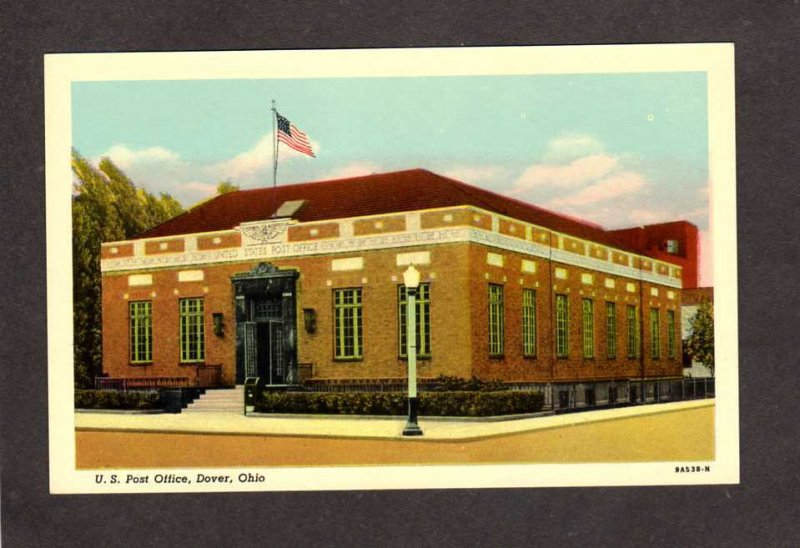 OH US Post Office Dover Ohio Postcard