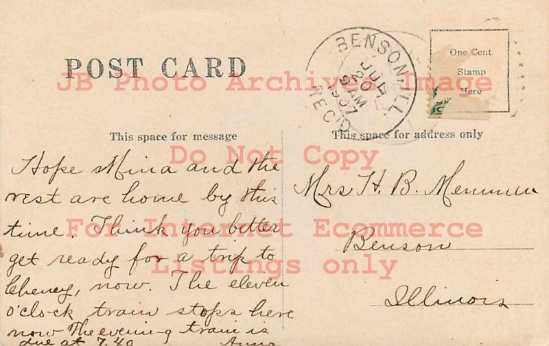 IL, Cheneyville Postmark, Illinois, RPPC, Hardware Store, Exterior Scene