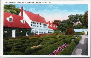 George Washington Mansion - The Gardens, Mount Vernon, Virginia