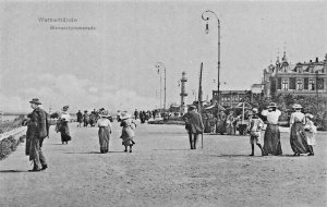 WARNEMUNDE GERMANY~BISMARCKPROMENADE~PAUL RECHLIN PHOTO POSTCARD