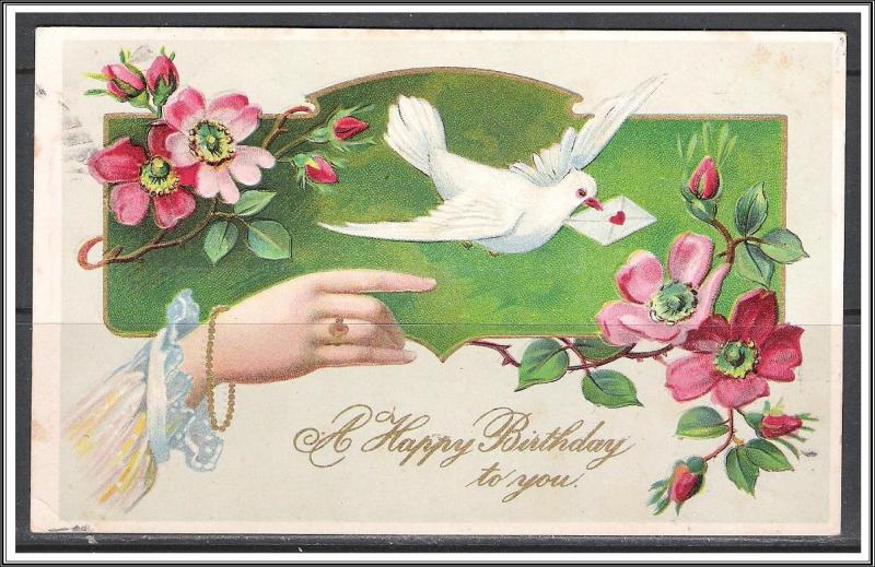 A Happy Birthday To You - Flowers - Embossed - [MX-199]