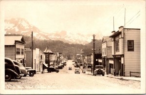 Real Photo Postcard Main Street Scene in Cordova, Alaska