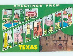 Pre-1980 BIG LETTERS San Antonio Texas TX ho6891