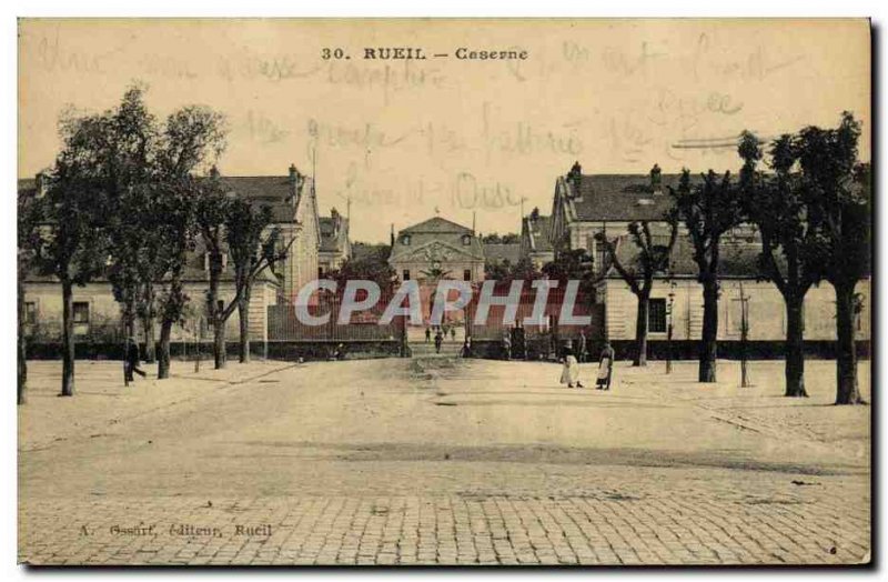 Old Postcard Rueil Army Barracks