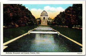 Canton Ohio, McKinley Monument, Lagoon Water, National Memorial Park, Postcard
