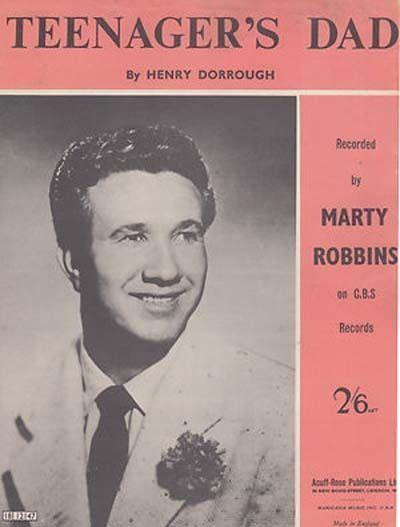 Teenagers Dad Marty Robbins 1950s Sheet Music