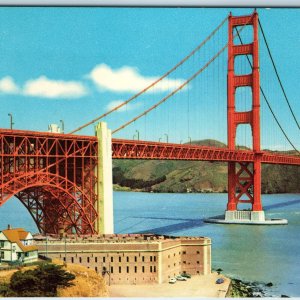 c1950s San Francisco, Cal Golden Gate Bridge Marin County to Redwood Empire A221