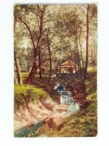 Vintage Postcard Carondolet Park St. Louis MO Missouri Stream & House Scene