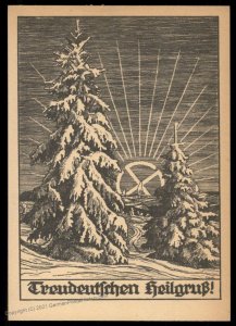 3rd Reich Germany Weihnacht Christmas Card Cover UNUSED 100733