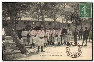 Old Postcard Army Camp Carpiagne Machine Gun Section