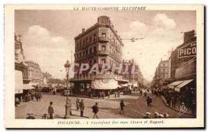 Old Postcard Haute Garonne Toulouse Carrefour Illustree Alsace and Bayard str...